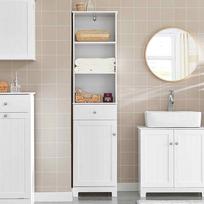 spintele po kriaukle - Vonios spintelė SoBuy BZR18-W, balta (White) - 2 nuotrauka