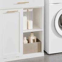 spintele su stalciais - Vonios spintelė Sobuy BZR66-W, balta/auksinė (White/Gold) - 3 nuotrauka