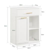 spintele su stalciais - Vonios spintelė Sobuy BZR66-W, balta/auksinė (White/Gold) - 9 nuotrauka