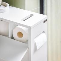 balta spintele su ratukais - SoBuy vonios kambario spintelė su ratukais BZR31-W, balta/juoda (White/Black) - 7 nuotrauka