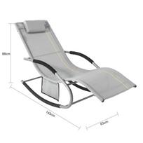 lauko supama - Supamasis krėslas SoBuy OGS28-HGx2, pilka (Grey) - 8 nuotrauka