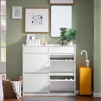 prieskambario baldai - Sobuy Batų spinta FSR169-W, balta (White) - 2 nuotrauka