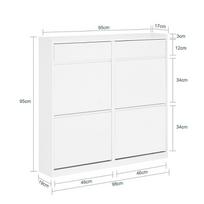 prieskambario baldai - Sobuy Batų spinta FSR169-W, balta (White) - 8 nuotrauka