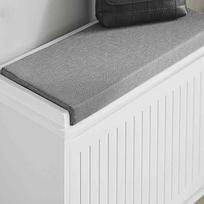 prieskambario baldai - SoBuy suoliukas su batų dėže FSR98-W, baltas (White) - 5 nuotrauka
