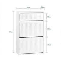 prieskambario baldai - SoBuy Batų spintelė FSR165-W, balta (White) - 8 nuotrauka