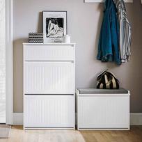 prieskambario baldai - SoBuy Batų spintelė FSR165-W, balta (White) - 9 nuotrauka