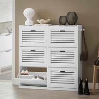prieskambario baldai - Sobuy Batų spinta FSR145-W, balta (White) - 2 nuotrauka