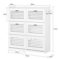 prieskambario baldai - Sobuy Batų spinta FSR145-W, balta (White) - 9 nuotrauka