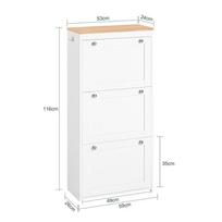 prieskambario baldai - Sobuy Batų spinta FSR144-WN, balta (White) - 8 nuotrauka