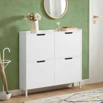 prieskambario baldai - Sobuy Batų spinta FSR100-W, balta (White) - 8 nuotrauka