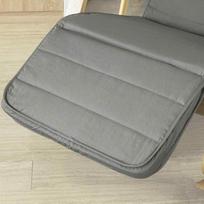 poilsio kreslas - Supamasis krėslas SoBuy FST16-DG, pilkas/rudas (Grey/Brown) - 5 nuotrauka
