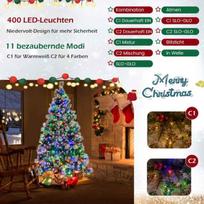 balta eglute - Bonideco Select Dirbtinė LED eglė 125x215cm., žalios/baltos spalvos - Atgauk 20% - 7 nuotrauka