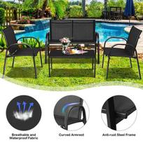progarden lauko baldai - Lauko baldų komplektas ProGarden, juodas (Black), 4 dalių - 2 nuotrauka
