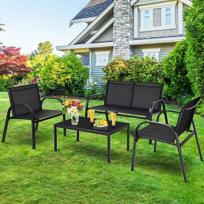 progarden lauko baldai - Lauko baldų komplektas ProGarden, juodas (Black), 4 dalių - 3 nuotrauka