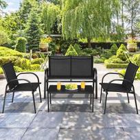 progarden lauko baldai - Lauko baldų komplektas ProGarden, juodas (Black), 4 dalių - 4 nuotrauka