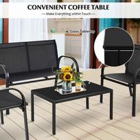 progarden lauko baldai - Lauko baldų komplektas ProGarden, juodas (Black), 4 dalių - 7 nuotrauka
