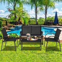 progarden lauko baldai - Lauko baldų komplektas ProGarden, juodas (Black), 4 dalių - 8 nuotrauka