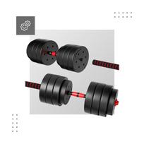 hantelio grifas - Svorių rinkinys HMS SGP, 40 kg - 7 nuotrauka