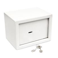 mini seifas - Bonideco Mini sieninis seifas su raktu, Baltas (White) - 6 nuotrauka