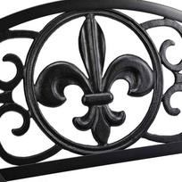 senovines kedes - Bonideco Metalinė senovinė sodo kėdė, juoda (Black) - 4 nuotrauka