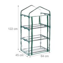 daigykla mini siltnamis daigykla - Bonideco Skaidrus mini šiltnamis daigykla augalams 122x64x45cm., tamsiai žalios spalvos - 7 nuotrauka