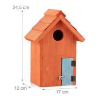 inkilai pauksciams - Bonideco Paukščių inkilas 24,5x17x12cm., oranžinės spalvos - 6 nuotrauka
