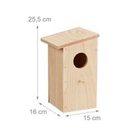 inkilai pauksciams - Bonideco Paukščių inkilas 25,5x15x16cm., šviesiai rudos spalvos - 7 nuotrauka