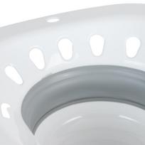 vonele sulankstoma - Unitazo dangtis Bonideco 12x36x39 cm, pilkas/baltas (Grey/White) - 3 nuotrauka
