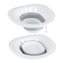 vonele sulankstoma - Unitazo dangtis Bonideco 12x36x39 cm, pilkas/baltas (Grey/White) - 4 nuotrauka