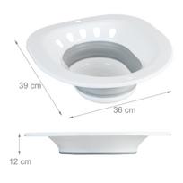 vonele sulankstoma - Unitazo dangtis Bonideco 12x36x39 cm, pilkas/baltas (Grey/White) - 6 nuotrauka