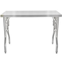 metalo detektorius - Sulankstomas virtuvinis darbo stalas Vevor,122x61x85cm, sidabrinis - 2 nuotrauka