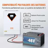 saules 500w - Vevor EM5500-48W Hibridinis saulės inverteris kroviklis 5500W 230V su 100A MPPT - 9 nuotrauka