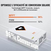saules 500w - Vevor EM5500-48W Hibridinis saulės inverteris kroviklis 5500W 230V su 100A MPPT - 10 nuotrauka
