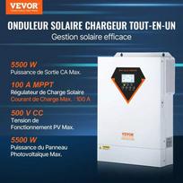 saules 500w - Vevor EM5500-48W Hibridinis saulės inverteris kroviklis 5500W 230V su 100A MPPT - 11 nuotrauka