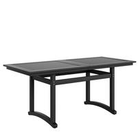 stalas su kedemis - Lauko baldų komplektas VLX Outdoor Dining Set 3058284, juodas, 6 vietų - 3 nuotrauka