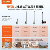 vevor automatika - Vevor Linijinė pavara 6000N 12V 20cm - 11 nuotrauka