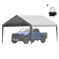 pavesines tentai pigu - Vevor Automobilinis stogelis 3,7 x 6 m, pilka (Grey) - 4 nuotrauka