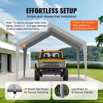 pavesines tentai pigu - Vevor Automobilinis stogelis 3,7 x 6 m, pilka (Grey) - 8 nuotrauka