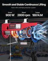 vevor - Vevor Elektrinis keltuvas gervė 600 kg, nuotolinio valdymo pultas, 12 m trosas, 1150 W variklis - 9 nuotrauka