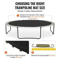 batutas trampolines - Vevor Pakeičiamas batuto kilimėlis 15ft rėmui - 8 nuotrauka
