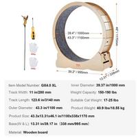 kates begimo ratas - Vevor KT4 draskyklė katėms, 110 cm, ruda (Brown) - 6 nuotrauka