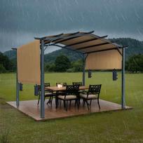 pavesine 3x3 - Vevor pergola 3x3 m, su stogu, pilka (Grey) - 3 nuotrauka
