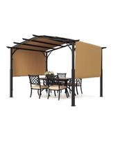 pavesine 3x3 - Vevor pergola 3x3 m, su stogu, pilka (Grey) - 10 nuotrauka