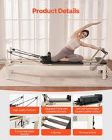 pilates reformer - Pilates reformer treniruoklis namams su pasipriešinimu - 8 nuotrauka