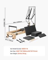 pilates treniruoklis - Medinis pilates reformeris namų pratimams - 6 nuotrauka