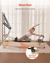 pilates treniruoklis - Medinis pilates reformeris namų pratimams - 9 nuotrauka