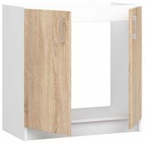 apatine virtuvine spintele - Virtuvinė spintelė NORE Lima S80 ZL, baltos/ąžuolo spalvos - 5 nuotrauka