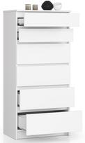 stalciai 60 cm - Komoda NORE K60 su 6-iais stalčiais, balta - 9 nuotrauka