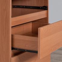 komoda nore k140 - Komoda NORE K140 su 4-iais stalčiais, šviesiai ruda - 4 nuotrauka