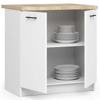 apatine virtuvine spintele - Virtuvinė spintelė NORE Oliwia S80 2D, balta - 8 nuotrauka